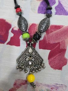 Ethnic Silver Necklace