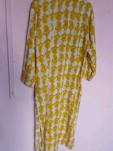 Elegant Yellow &amp; White Kurta and pant