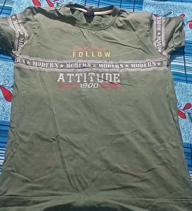 Olive Green Attitude T-Shirt
