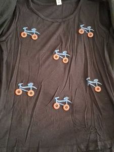 Cute Bicycle Print Tee
