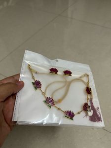 🆕 Violet Lotus Necklace Set