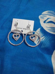 Combo Set Of 2 Sparkling White Earrings