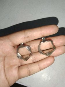 Geometric Silver Earrings