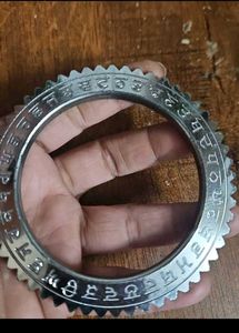 Engraved Silver Bangle