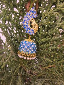 Blue Jhumka Earrings