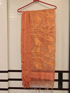 Peach Embroidered Dupatta