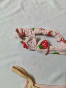Strawberry Bow Headband And Dress