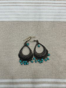 Oxidised Earrings | Antique Silver Jewellery