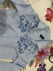 Striped Embroidered Shirt