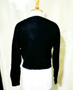 Embroider Floral Black Sweater size-36-38