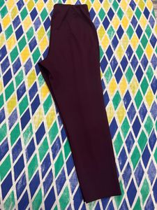 Burgundy Casual Pants
