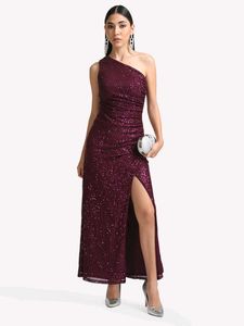 KAZO Brand One Shoulder Maxi Dress With Slit