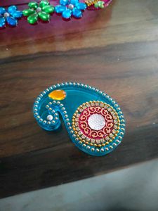 Decorated Pooja Thali with roli teeka dibbi