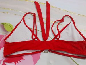 (200)Red Bikini Top
