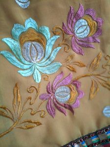 New light Yellow Chiffon Embroidery Saree✨