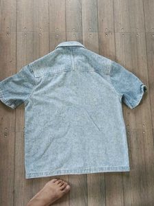 Mens Zudio Denim Oversized Shirt