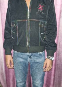 Stylish Black Bomber Jacket