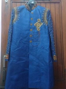 Designer Kurta With Golden Pajami