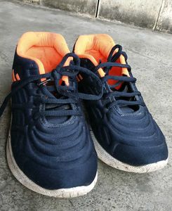 Navy and Orange Athletic Shoes