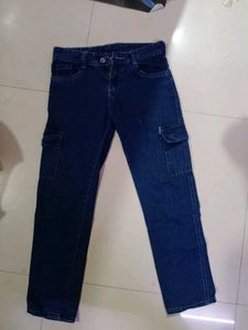 Dark Blue Cargo Jeans