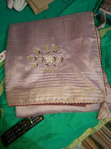 New hand work saree with blouse piece