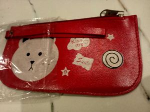 Red glamour face coin purse ...