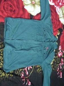 Green Long Sleeve Button-Up