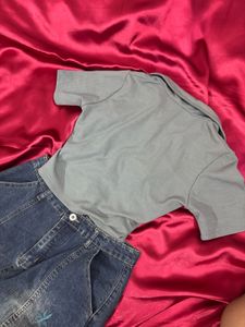 Ruched Front Crop Top