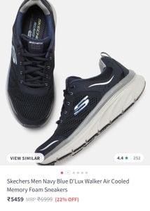 Skechers Men Navy Blue D&#39;Lux Walker Air CooledMemo
