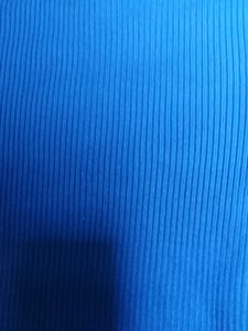 Blue Long Sleeve Crop Top