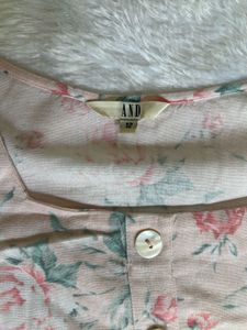 Floral Flutter Sleeve Blouse