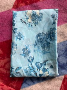 Blue Floral Saree