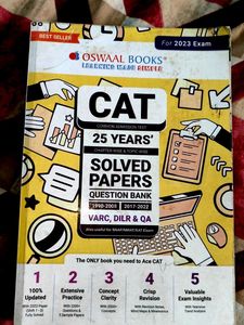 Oswaal CAT Solved Papers - 25 Years - Like New!