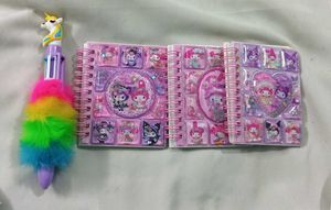 sanrio water diary and unicorn multicolour pen