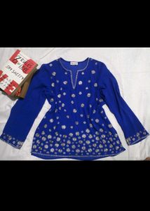 Blue Embroidered Kurti 🧿💙💙