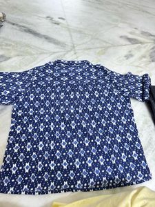 Patterned Button-Down Shirt