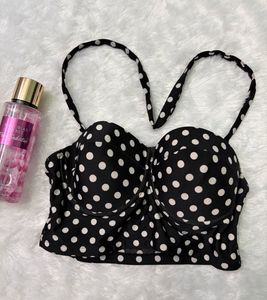 Polka Dot Bikini Top🫶🏻 ( detachable strap)