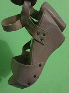 Beige Slingback Heels