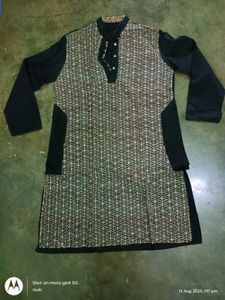 new black embroidery kurta / panjabi for men