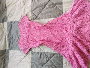 Pink Lace Party Dress