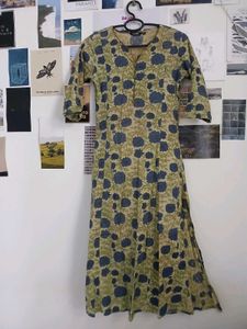 Floral Print Green Dress