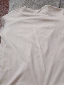 Ivory T-shirt with Lace &amp; Pearl Bow