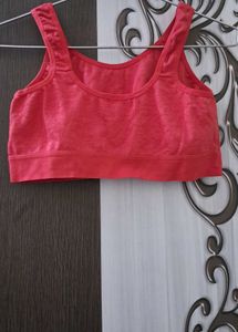 Carrot Red Sports Confy Bra