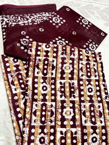 100% COTTON Rajasthani print Unstiched Suit