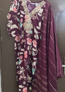 New Unused Cotton Blend ReshamZari Work Suit