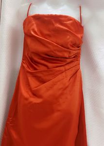 Elegant Orange off shoulder Dress