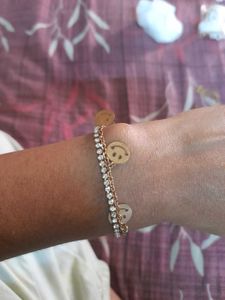 Gold toned Charm Bracelet Set Of 3