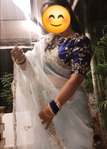 Light Blue Tissue Saree