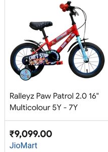 Paw Patrol Kids Bike - New!