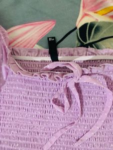 Women Lavender Polka Dot Dress